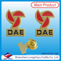 Mini Gold Plated Metal Badge with Funny Logo